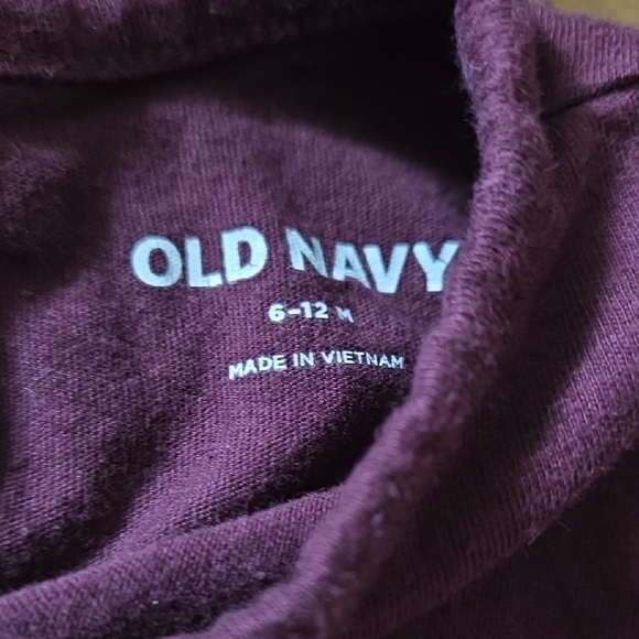 Old Navy Purple Button Romper Size 6-12M - Picture 2 of 3